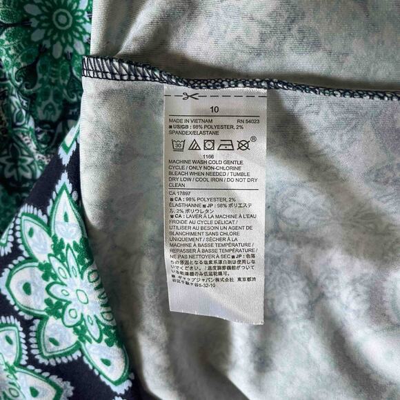 Banana Republic Women's Sleeveless Sheath Mini Dress Blue Floral Print Size 10 - Picture 6 of 7